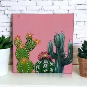 Original Painting, "Cacti Garden Mini", 4"x4"